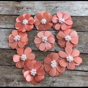 Hand made fabric flowers